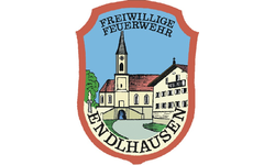 Wappen der Feuerwehr Endlhausen mit der Endlhauser Kirche im Bild